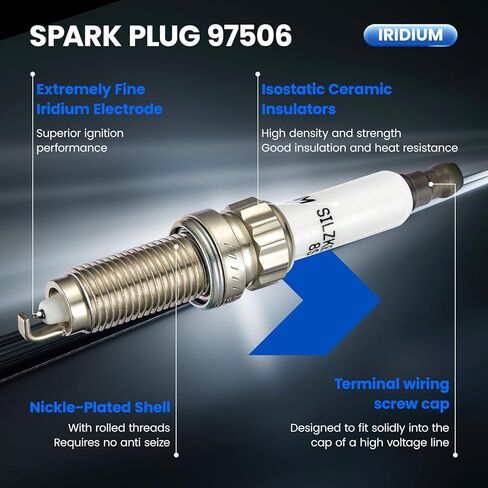 6619 Iridium Spark Plugs 6 Pack Compatible With BMW Lexus RX350 ES350 RX450h Toyota Camry Avalon Tundra 4Runner Sienna Highlander RAV4 Outback Saab Volvo Subaru 2.5L-4.0L L6 V6 H6 LFR6AIX-11 in Saudi Arabia