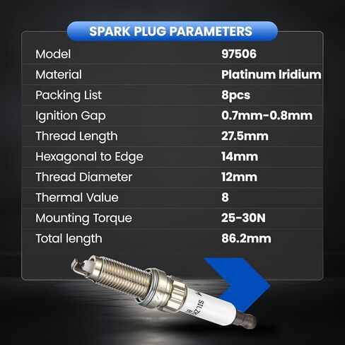 6619 Iridium Spark Plugs 6 Pack Compatible With BMW Lexus RX350 ES350 RX450h Toyota Camry Avalon Tundra 4Runner Sienna Highlander RAV4 Outback Saab Volvo Subaru 2.5L-4.0L L6 V6 H6 LFR6AIX-11 in Saudi Arabia