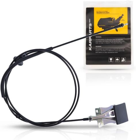 KarParts360 For Nissan Frontier 2005-2017 Hood Release Cable | Black | Plastic/Metal | 79 Inches | With Handle | Replacement For 65621EA500, 65621ZS00A in Saudi Arabia