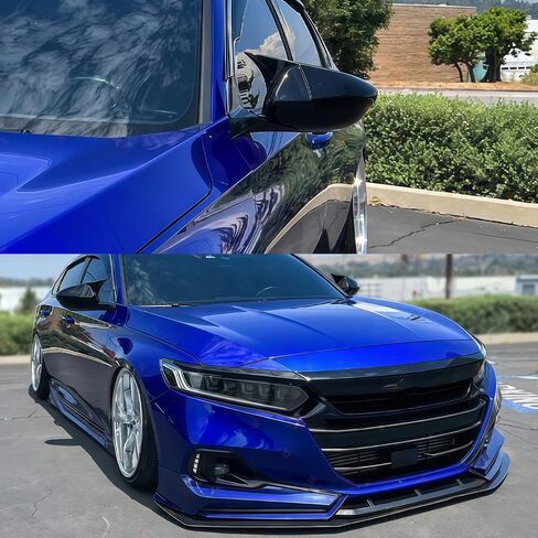 Car Side Mirror Covers Compatible with Honda Accord 10th 2018-2022 Side Ox Horn Mirror Cover CAP W/O Light M Style Gloss Black in Saudi Arabia