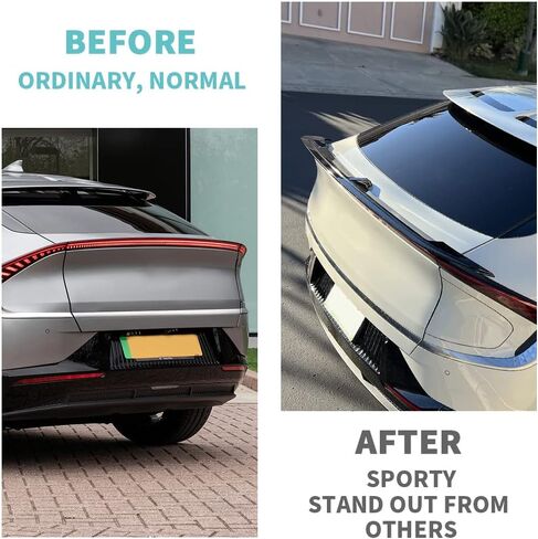 BestEvMod Rear Spoiler Trunk Wing Accessories, Rear Trunk Spoiler Lip Tail Wing Compatible with 2024 2025 2023 2022 Kia EV6 Accessories (Glossy Black) in Saudi Arabia