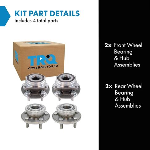 TRQ 2 Piece Wheel Bearing & Hub Assembly Set Compatible with 2015-2021 Ford Mustang in Saudi Arabia