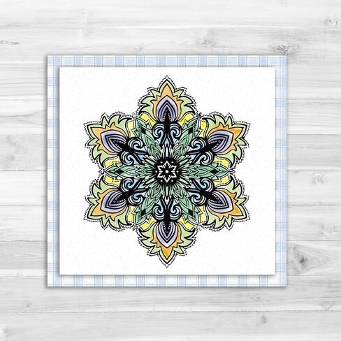 9 PCS Mandala Flowers Clear Stamps for Card Making Photo Album Decorations, Decorative Flowers Background Silicone Stamps Classic Snowflake Transparent Rubber Stamps Seal for DIY Scrapbooking Supplies in Saudi Arabia
