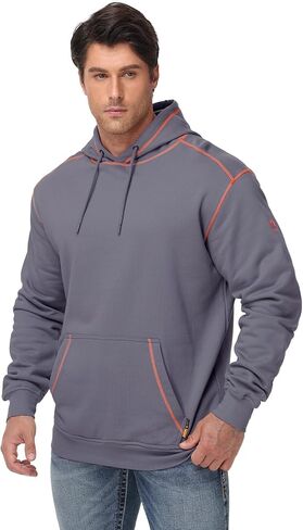 FR Hoodies for Men Flame Resistant Pullover 10.5oz FR Sweatshirt Heavy Weight 100% C Hooded Shirt in Kuwait
