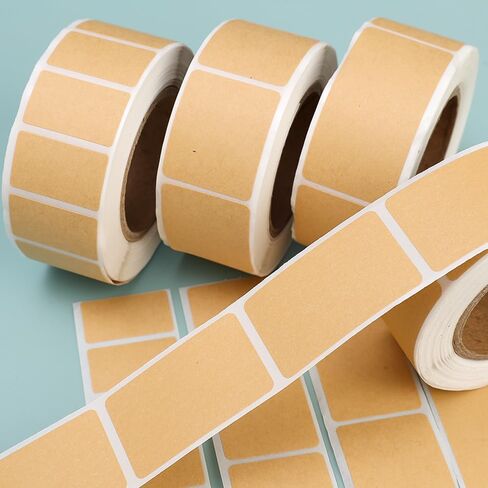 800PCS/ Roll Blank Kraft Paper Label Stickers Handmade Stationery Files Tags Paper DIY Envelope Sealing Sticker 2.5 * 1.5cm in Saudi Arabia
