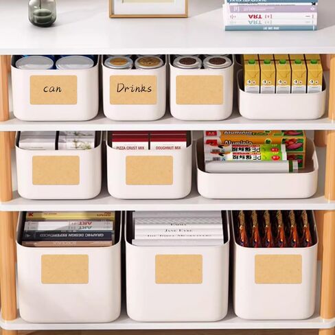 800PCS/ Roll Blank Kraft Paper Label Stickers Handmade Stationery Files Tags Paper DIY Envelope Sealing Sticker 2.5 * 1.5cm in Saudi Arabia