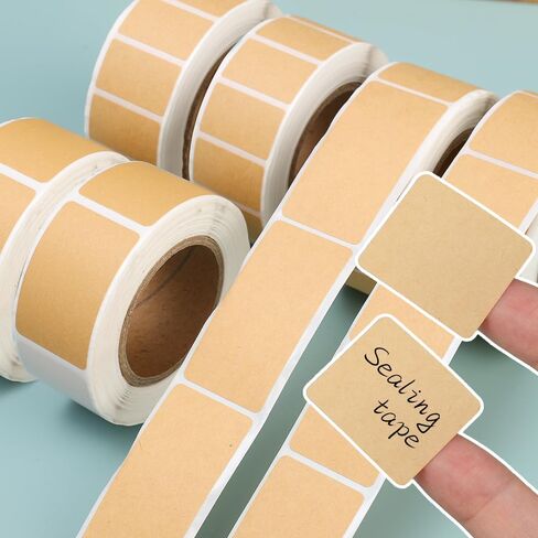 800PCS/ Roll Blank Kraft Paper Label Stickers Handmade Stationery Files Tags Paper DIY Envelope Sealing Sticker 2.5 * 1.5cm in Saudi Arabia