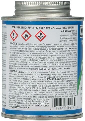 Weld-On 10976 702 أسمنت مذيب عالي القوة PVC ذو جسم عادي - سريع الإعداد ومنخفض المركبات العضوية المتطايرة، شفاف، 1 لتر (16 أونصة سائلة) in Kuwait