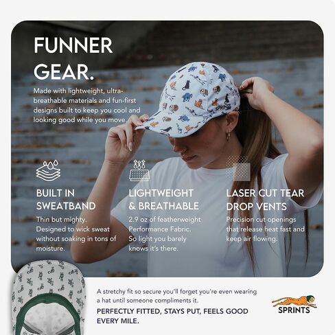 Sprints Race Day Performance Running Cap | The Lightweight, Quick Dry, Sport Hat, One Size, Unisex (Beach Closed) in Kuwait