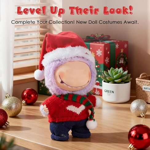 Clothes for 17cm(NO Doll),, Cute Clothes Set for Lububu 17cm Doll,Cute Dolls Outfit Accessories for Girls Boys Collectors in Saudi Arabia