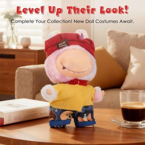 ملابس لدمية 17 سم (بدون دمية)، مجموعة ملابس لطيفة لدمية لوبوبو 17 سم، إكسسوارات ملابس دمى لطيفة لهواة التجميع من البنات والأولاد in Kuwait