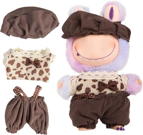 Clothes for 17cm(NO Doll),, Cute Clothes Set for Lububu 17cm Doll,Cute Dolls Outfit Accessories for Girls Boys Collectors in Saudi Arabia