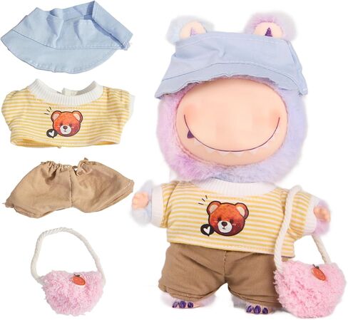 Clothes for 17cm(NO Doll),, Cute Clothes Set for Lububu 17cm Doll,Cute Dolls Outfit Accessories for Girls Boys Collectors in Saudi Arabia