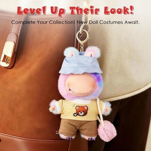 Clothes for 17cm(NO Doll),, Cute Clothes Set for Lububu 17cm Doll,Cute Dolls Outfit Accessories for Girls Boys Collectors in Saudi Arabia