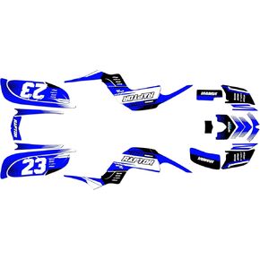 مجموعة رسومات لسلسلة Yamaha RAPTOR660 Viper باللون الأبيض 16 مل - على/قبالة الطريق - ملصقات الدراجة الترابية ATV UTV، ملصق سباق الدراجات النارية الرباعي ملحقات موتوكروس للسيارات بدون بلاستيك in Kuwait