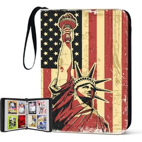 Trading Card Binder, 4 Pockets 400 Card Holder Collector Album with 50 Removable Sleeves, Portable Trading Collection Album for photocard kpop mtg/TCG Game Football Sports Cards, Colorful Art in Saudi Arabia