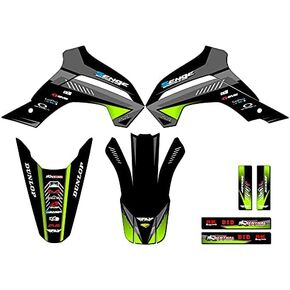 2021-2025 KLX 140 RF Surge Black Senge Graphics مجموعة كاملة مع معرف رايدر. متوافق مع كاواساكي in Saudi Arabia