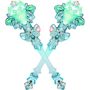 KingGlee Light Up Snowflake Wand with Music, Motion Sensitive Magic Princess Toy Wands for Kids Girls Birthday Roleplay Party Favor 2 Pack, Blue & Pink in Saudi Arabia