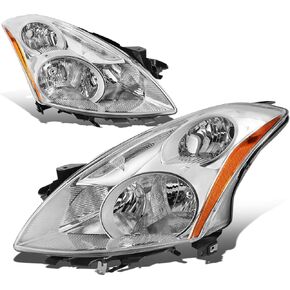 استبدال المصابيح الأمامية لتجميع المصابيح الأمامية من Auto Dynasty متوافق مع Altima Sedan 2010 2011 2012، جانب السائق والراكب، غطاء أسود زاوية كهرمانية in Kuwait