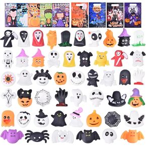 60Packs Halloween Mochi Squishy Toys for Kids Halloween Party Favors Halloween Goodie Bags Fillers Stuffers Halloween Treats Bags Gifts Squishy Fidget Toys Squishies Stress Relief Toys Prizes for Kids in Kuwait