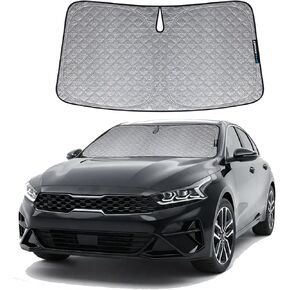 6-Layer Extra-Thick Windshield Sunshade for Kia K4 2024-2025, Custom Fit, Premium UV Protection, Foldable Front Window Sun Visor, Superior Heat Insulation, Keeps Car Cooler in Saudi Arabia