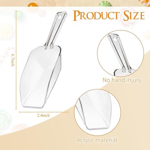 6 Sets Glass Apothecary Jars with Lids and Scoops 3 Styles Clear Candy Jars with Lids for Candy Buffets Candy Display Containers Bath Salt Container for Cookie Crafts Bathroom Kitchen Storage in Saudi Arabia