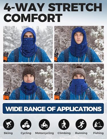 قناع تزلج بالاكلافا من AURUZA قناع صوف قناع دافئ للاكلافا قابل للتنفس قناع وجه دافئ ومريح للرجال والنساء قناع رياضي in Kuwait