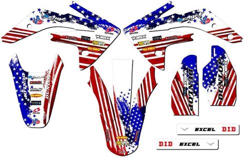 2007-2023 CRF 150 R Merica USA Senge Graphics Complete Kit with Rider I.D. Compatible with Honda in Saudi Arabia