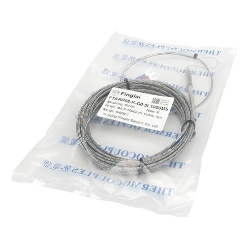 FTARP08 K نوع 5 متر كابل فحص معدني 1000 مللي متر 1 متر مسبار مرن مغمد مستشعر درجة الحرارة الحرارية in Kuwait