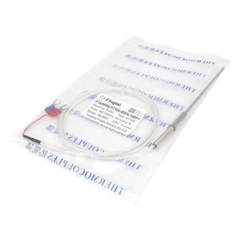FTARP08 PT100 نوع 100 مم مسبار مرن 1 متر FEP كابل نحاس مطلي بالفضة مغمد مستشعر درجة الحرارة RTD (قطر 4 مم) in Kuwait