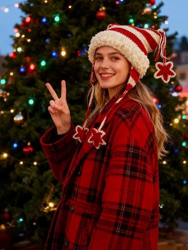 Crochet Hats for Women Vintage Beanies Women Fox Hat Grunge Accessories Slouchy Beanies for Women in Kuwait