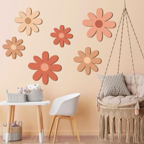 Thyle 6 Pcs winter Snowflake Wooden Sign Decoration for Wall Snowflake Shape Sign 3 Sizes Snowflake Hanging Plaques Rustic Wood Wall Holiday Decor for Bedroom Living Room(White) in Kuwait