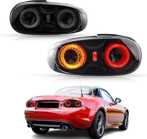 Archaic Tail Lights Compatible for Mazda MX-5 MK3 Miata NC2 NC3 2009-2015,w /3D Animation DRL,JDM Design Taillights in Saudi Arabia
