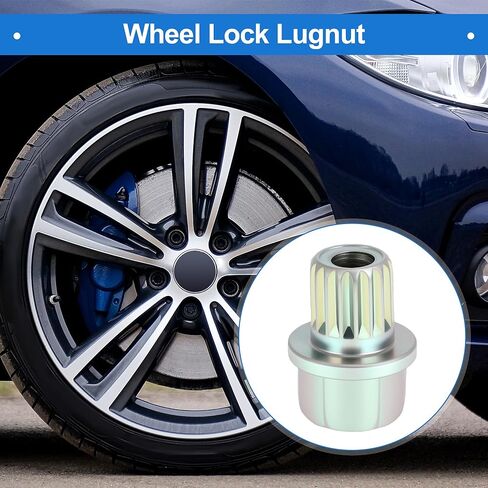 قفل العجلة لوجنوت متوافق مع BMW، متين 33/17PT من سبائك الصلب المجلفن بلون فضي مضاد للسرقة ومقبس مفتاح إزالة الجوز in Saudi Arabia