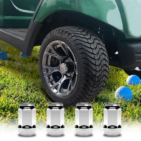 Golf Cart Wheel Lug Nuts for Yamaha/GEM, 12MMx1.25 Size Black 16 PCS in Kuwait