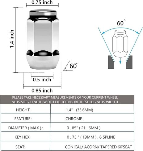 Golf Cart Wheel Lug Nuts for Yamaha/GEM, 12MMx1.25 Size Black 16 PCS in Kuwait