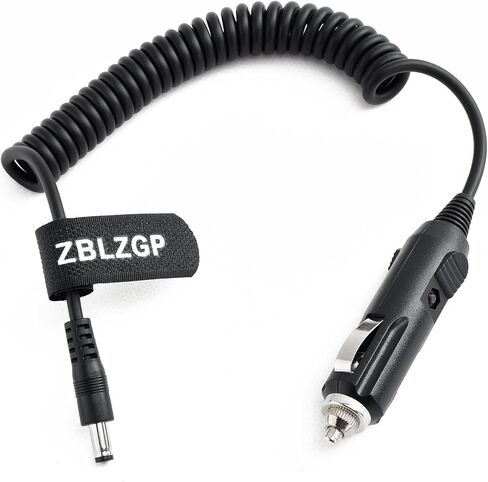 Car Cigarette Lighter Plug DC 5.5 * 2.5mm Male Charging Spring Cable Car Slingshot Power Cord for Baofeng Two Way Radios Walkie Talkie UV-5R 5RE Plus UV5A+ (Right Angle 2.5DC) in Saudi Arabia