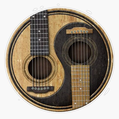 Bass Guitar T - Music Pulse, Notes, Clef, Frequency, Wave, Sound, Dance Sticker Vinyl Waterproof Sticker Decal Car Laptop Wall Window Bumper Sticker 5" in Saudi Arabia