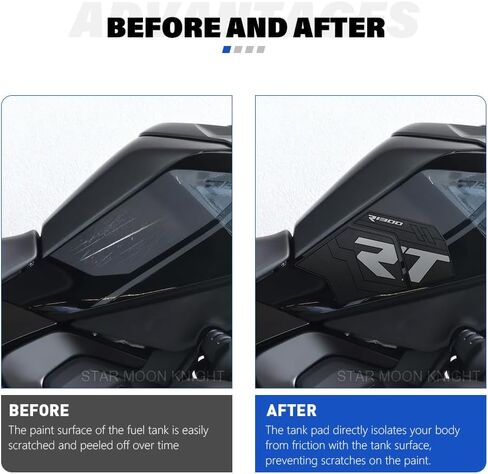 R 1300 RT Rubber Anti-slip Sticker Decals Tank Grips For BMW R1300RT R 1300RT 2025 2026+ Tank Pads Knee Traction Protective pads Accessories (Middle) in Saudi Arabia