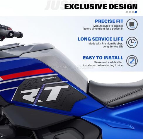 R 1300 RT Rubber Anti-slip Sticker Decals Tank Grips For BMW R1300RT R 1300RT 2025 2026+ Tank Pads Knee Traction Protective pads Accessories (Middle) in Saudi Arabia