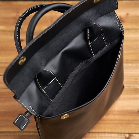 Black Men's Briefcase Genuine Leather Casual Handbag Business Tote Bag Shoulder Office worker Bags For 13 Inch Laptop in Saudi Arabia