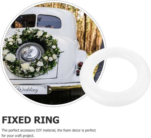 Amosfun Foam Wreath Forms, Foam Wreath Ring Wreath Frames for Crafts Unfinished Floral Hoop Rings DIY Christmas Garland Making Wreath Supplies for Craft Holiday Decor 21cm in Saudi Arabia