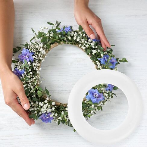 Amosfun Foam Wreath Forms, Foam Wreath Ring Wreath Frames for Crafts Unfinished Floral Hoop Rings DIY Christmas Garland Making Wreath Supplies for Craft Holiday Decor 21cm in Saudi Arabia