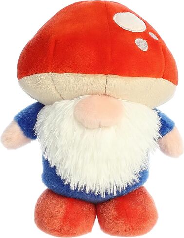 Aurora Vibrant Spring The Gnomlinis Mushroom Gnome Stuffed Animal - Decorative Charm - Endless Fun - Red 8 Inches in Saudi Arabia