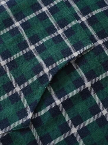 Esenchel Women's Flannel Nightgown Plaid Nightshirt with Pocket in Saudi Arabia