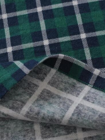 Esenchel Women's Flannel Nightgown Plaid Nightshirt with Pocket in Saudi Arabia