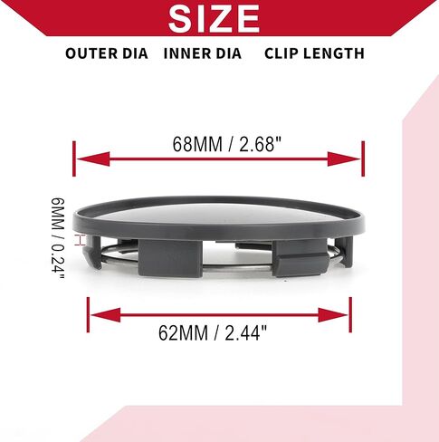Universal Car Wheel Center Hub Cap/Rim Cover Hub Caps/for Most Cars/Snap-in Plastic 68mm 2.68" OD in Saudi Arabia