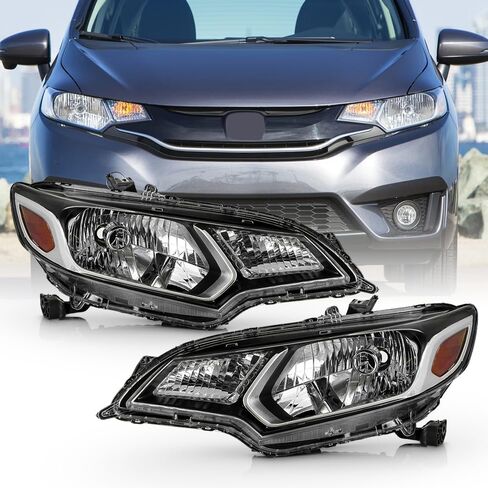 KEEKPO - For 2015 2016 2017 Honda Fit EX|DX|EX-L|LX|SE Factory Style Headlights Headlamps Replacement Pair Left+Right in Saudi Arabia