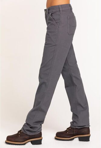 ARIAT Women's Fr Duralight Stretch Canvas Straight Leg Pants Iron Grey in Saudi Arabia