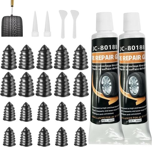 Tire Repair Nail, Tire Repair Kit, Self-Tapping Screw,Tire Screw Plug, 20pcs Tire Repair Screws Suitable for car, Motorcycle, ATV, Jeep, Truck, Tractor tire Puncture Repair in Saudi Arabia